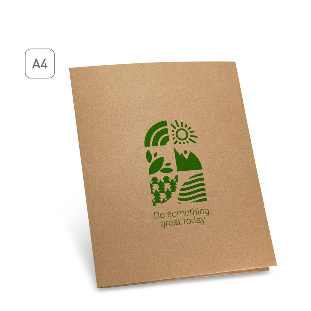 PUZO. Pasta porta-documentos A4 em papel 100% reciclado (400 g/m²)