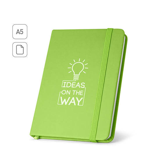 HEMINGWAY. Bloco de notas A5 em PU com folhas lisas