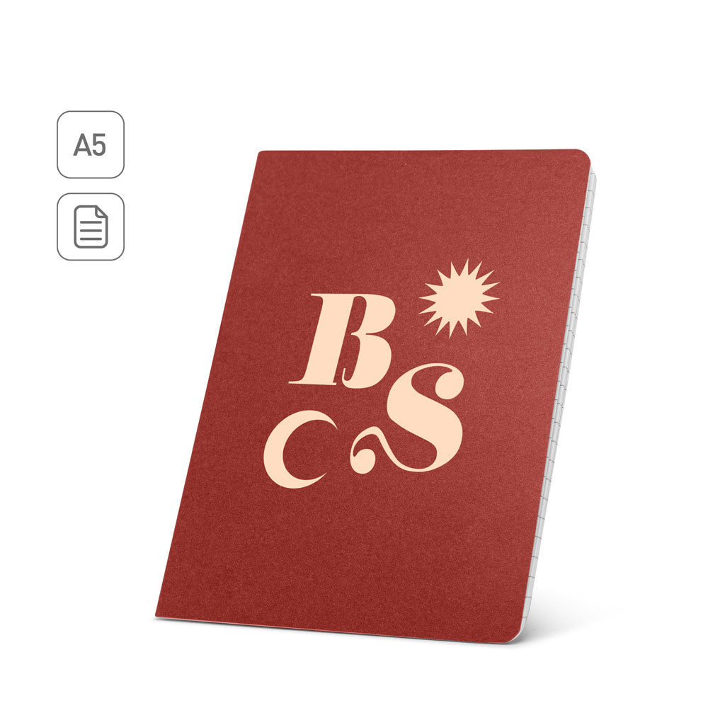 ECOWN. Bloco de notas A5 com folhas pautadas