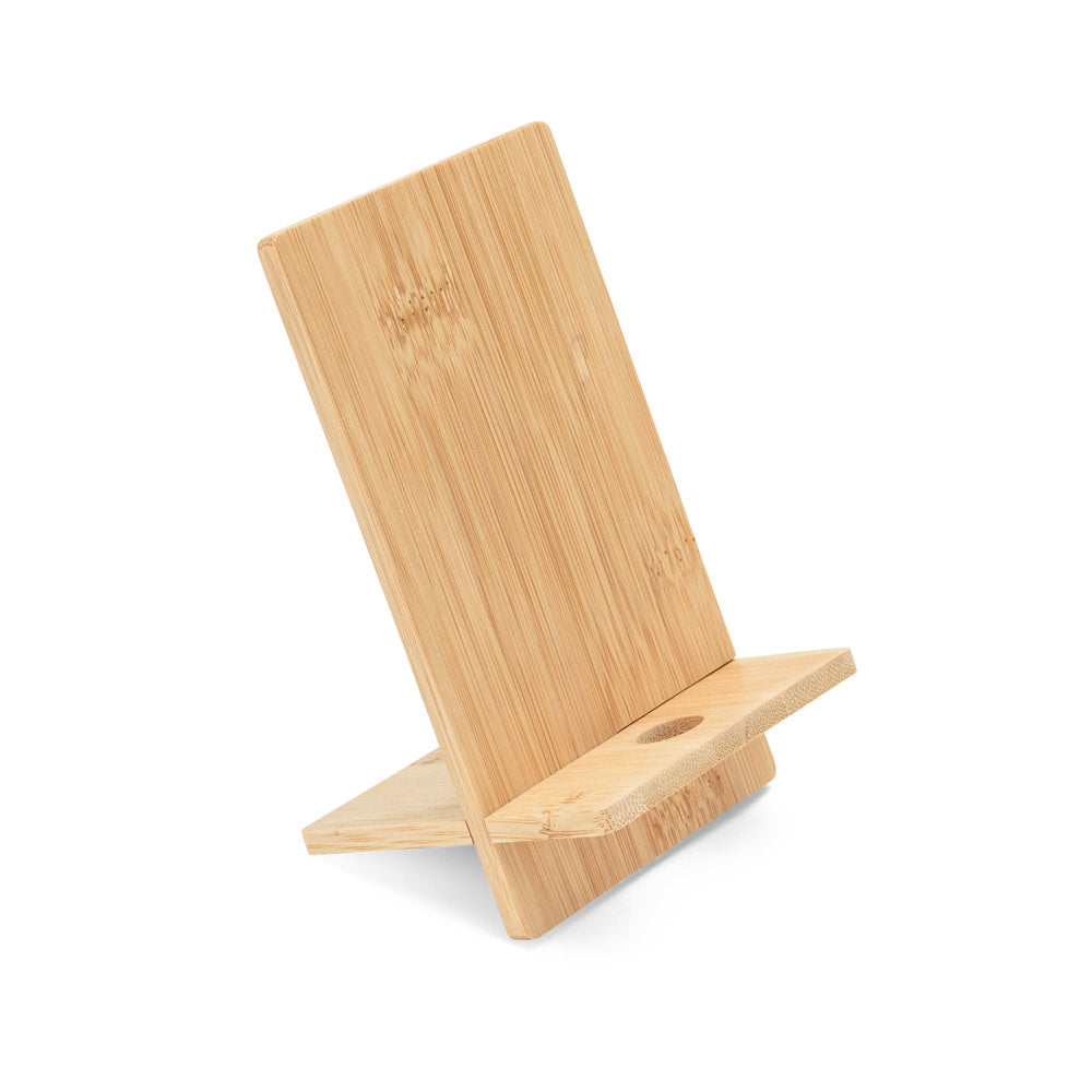 GALEN. Suporte para telemóvel em bambu, desmontável em duas partes