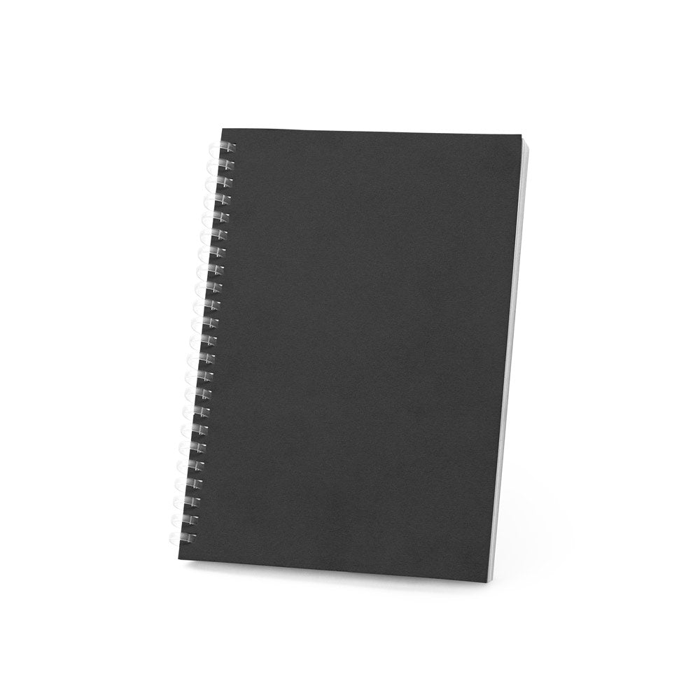 SCHILLER. Bloco de notas A5 com capa flexível, feito de papel 100% reciclado