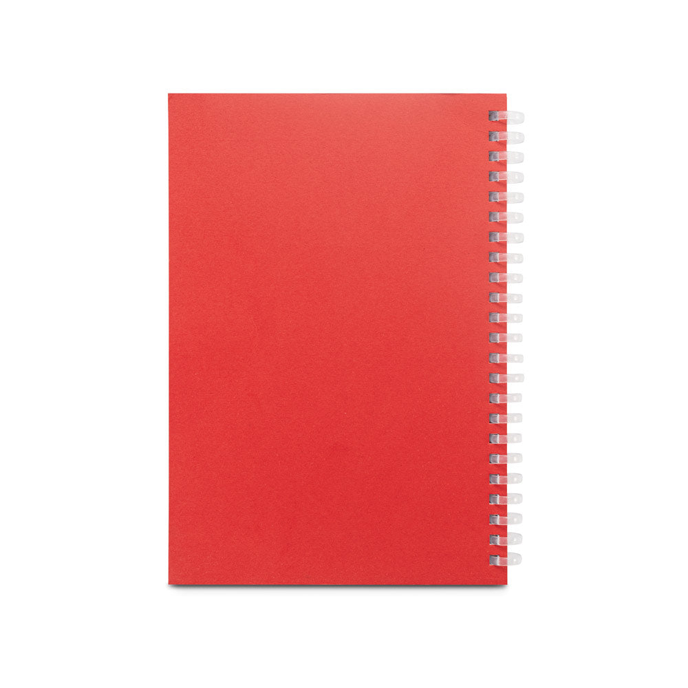 SCHILLER. Bloco de notas A5 com capa flexível, feito de papel 100% reciclado