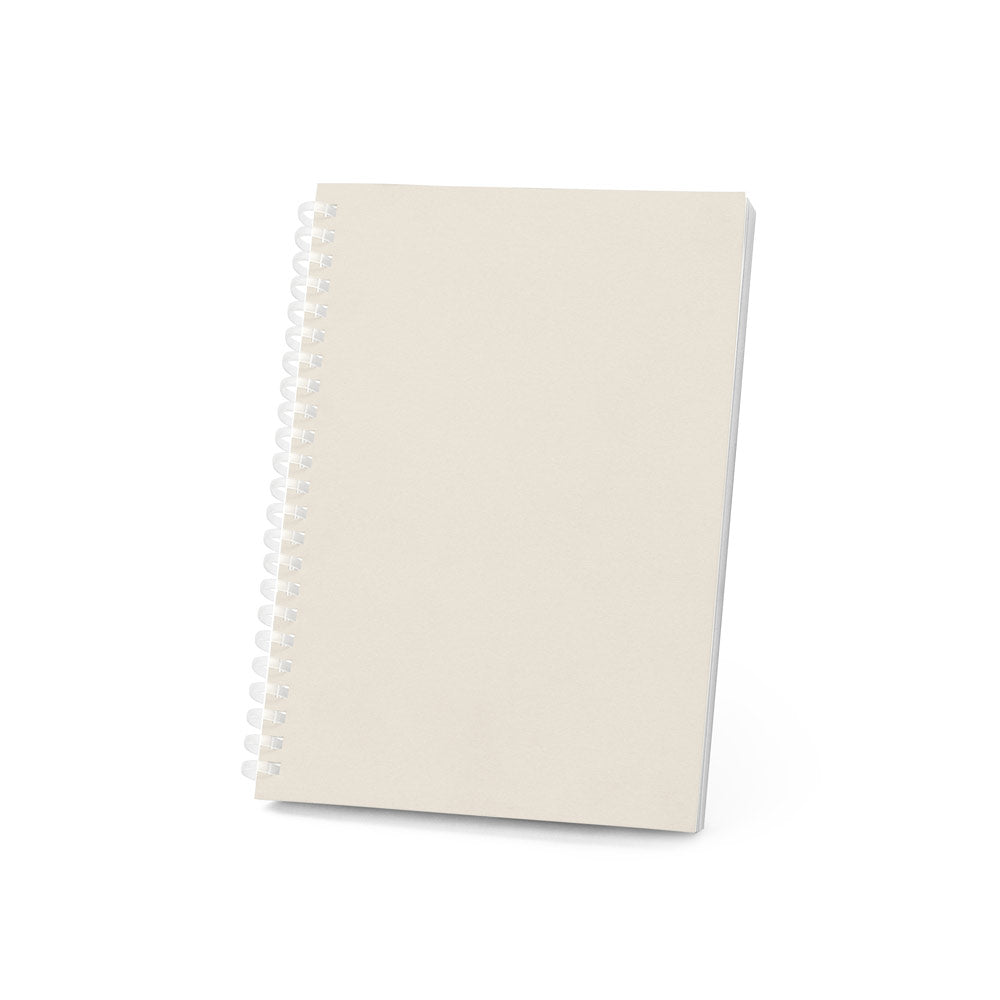 SCHILLER. Bloco de notas A5 com capa flexível, feito de papel 100% reciclado