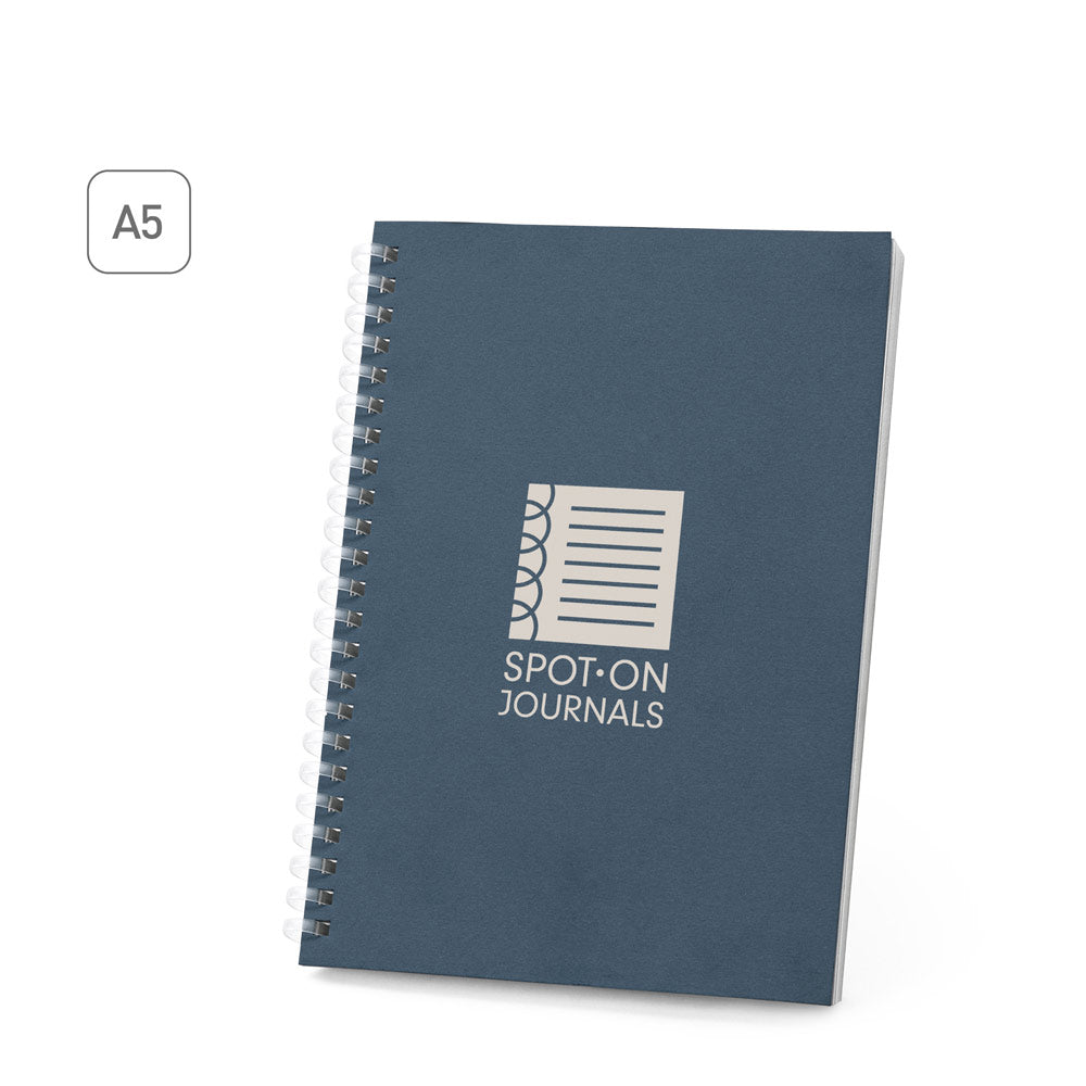 SCHILLER. Bloco de notas A5 com capa flexível, feito de papel 100% reciclado