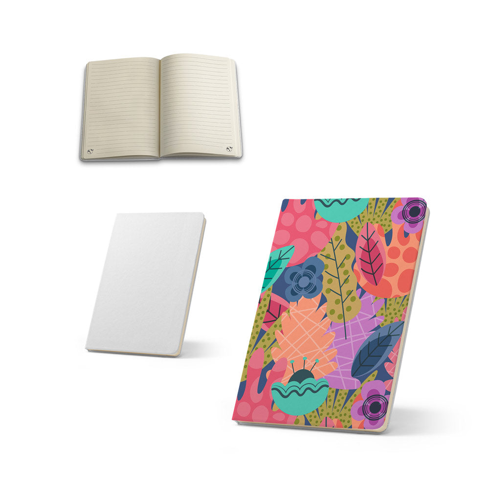 ANNE SUB A6. Bloco de notas A6 com capa rígida, ideal para personalização em sublimação