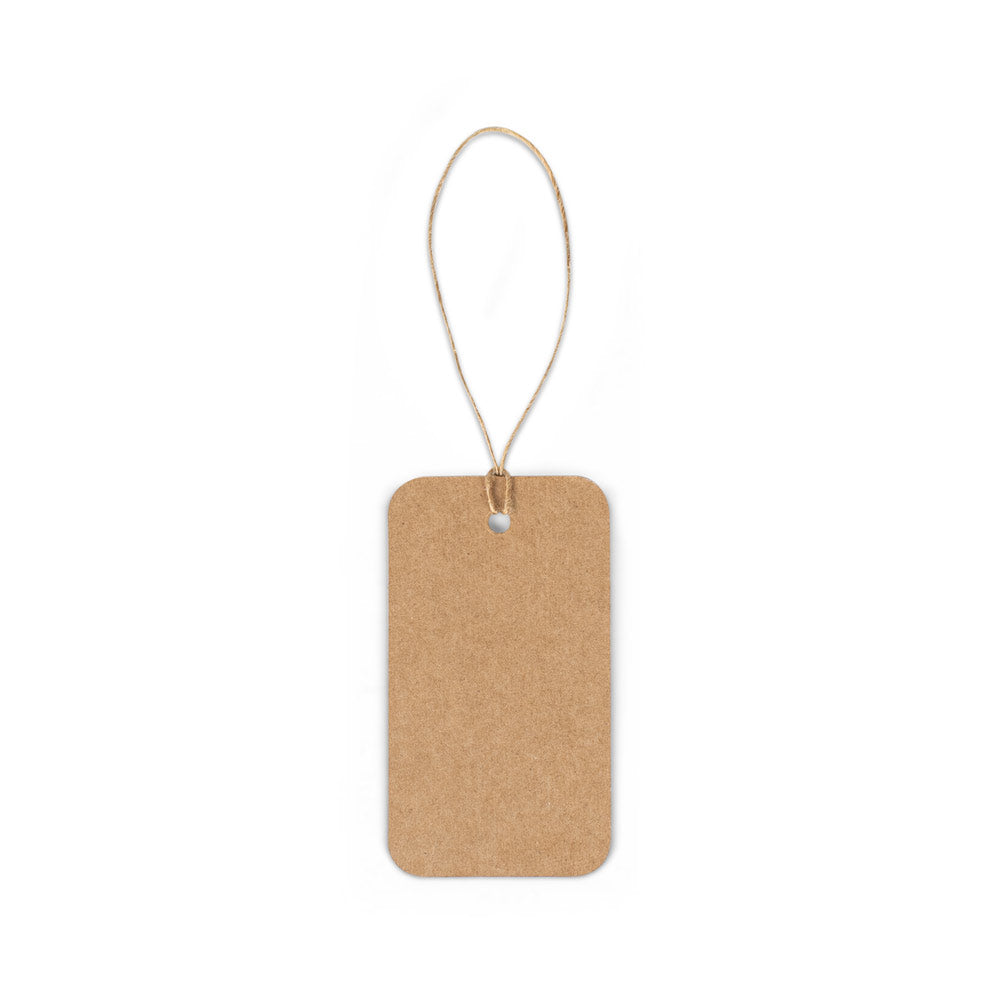 LABEL RECTANGULAR. Etiqueta em papel 100% reciclado (700 g/m²) com formato retangular