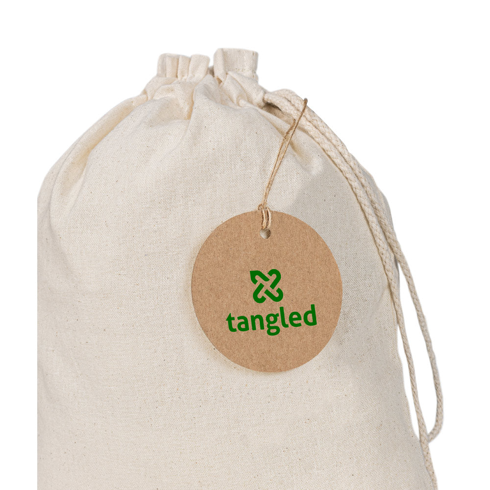 LABEL ROUND. Etiqueta em papel 100% reciclado (700 g/m²) com formato circular