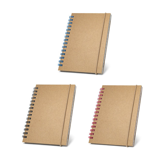 MARLOWE. Bloco de notas de bolso espiral com páginas pautadas