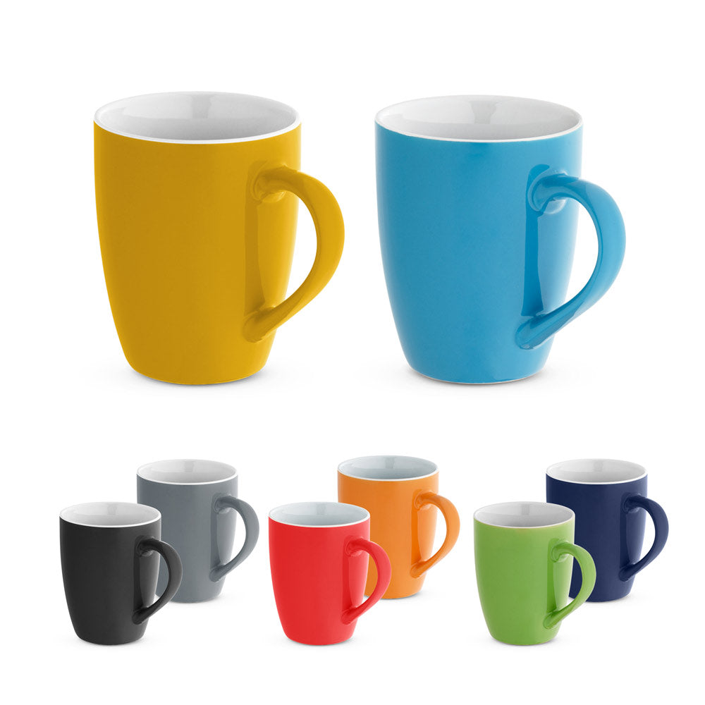 CINANDER. Caneca em cerâmica com acabamento brilhante 370 mL