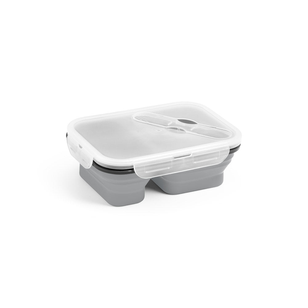 DILL. Lancheira. Caixa hermética retrátil em silicone e PP (480 e 760 mL)