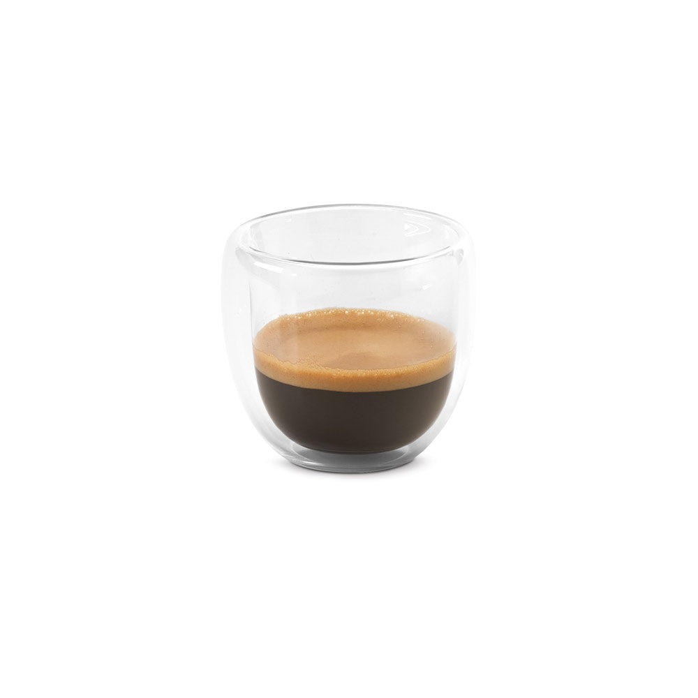 EXPRESSO. Conjunto de café em vidro borossilicato com 2 copos 75 mL