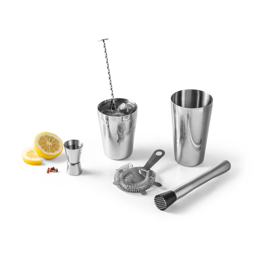 BRAMBLE. Set de cocktail com 6 peças em aço inoxidável