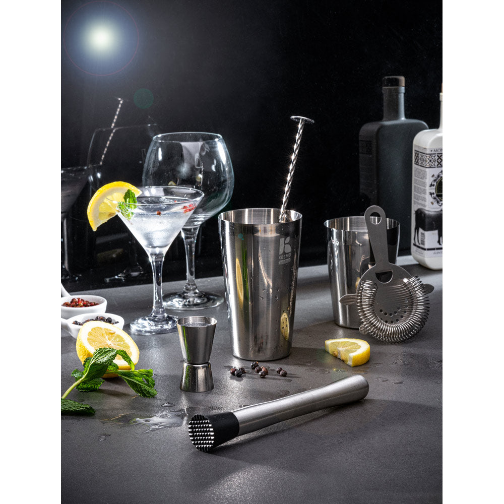 BRAMBLE. Set de cocktail com 6 peças em aço inoxidável