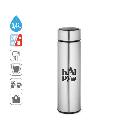 ROSSI. Garrafa térmica em aço inoxidável 470 mL