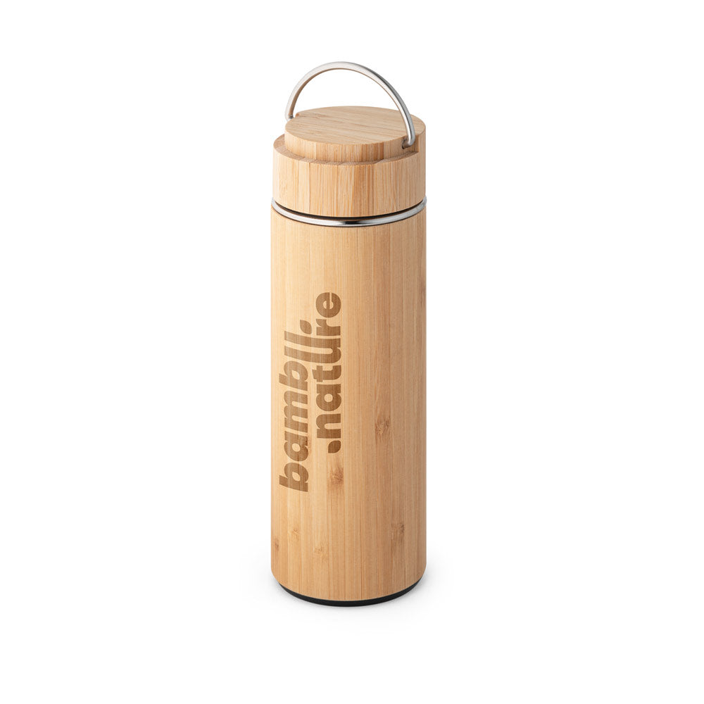 SOW. Garrafa térmica em bambu e aço inoxidável 440 mL