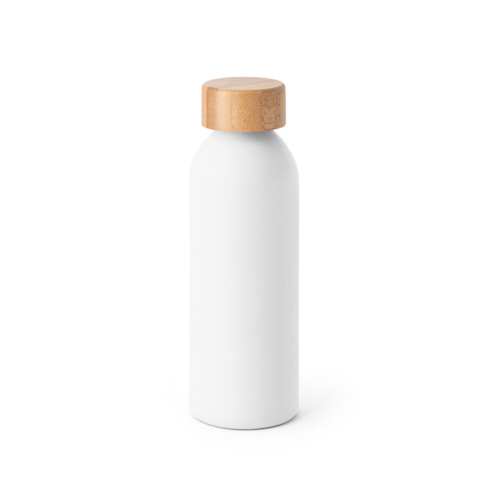 QUETA. Garrafa em alumínio com tampa em bambu 550 mL
