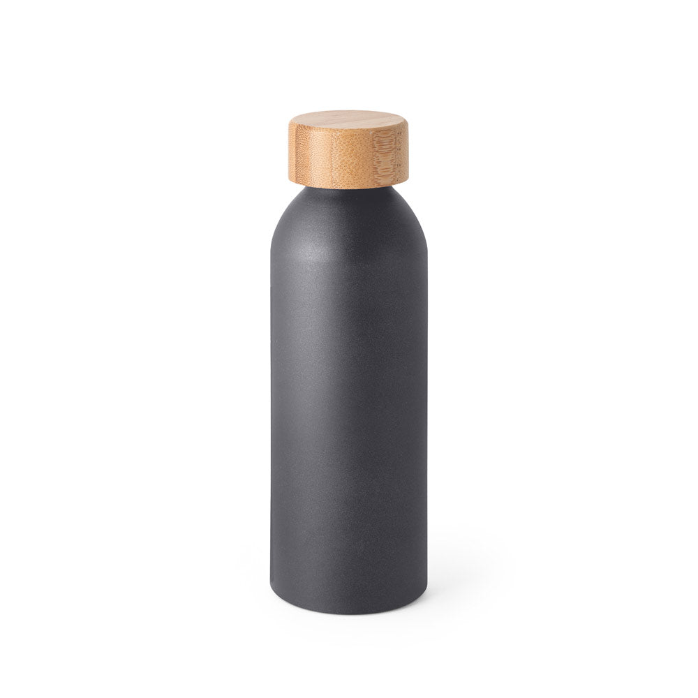 QUETA. Garrafa em alumínio com tampa em bambu 550 mL