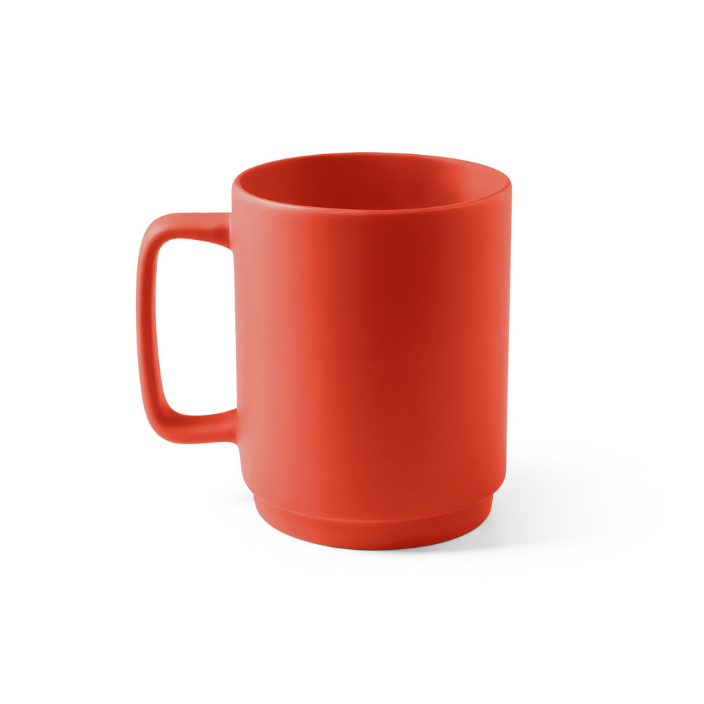 MIGHTY. Caneca em cerâmica com corpo cilindrico 330 mL