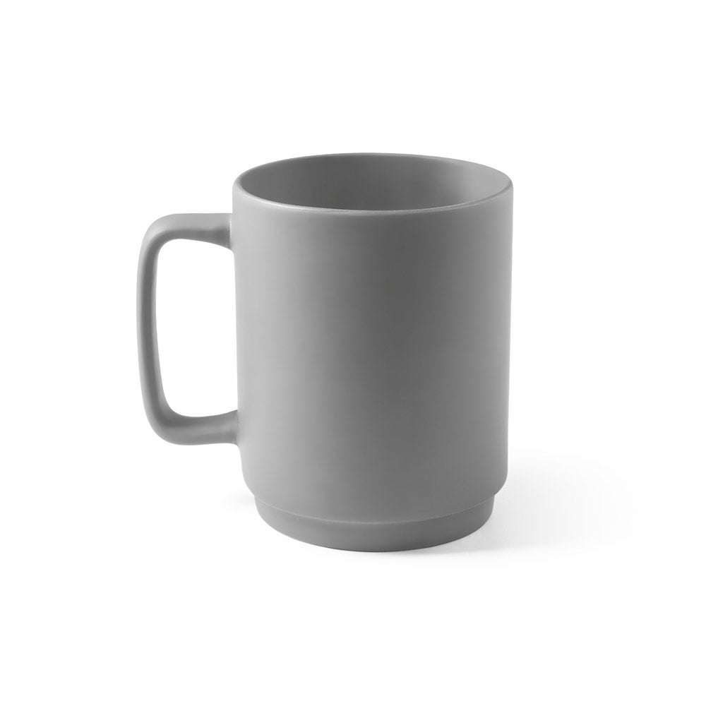 MIGHTY. Caneca em cerâmica com corpo cilindrico 330 mL