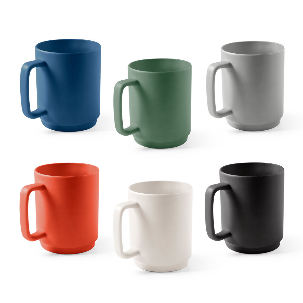MIGHTY. Caneca em cerâmica com corpo cilindrico 330 mL