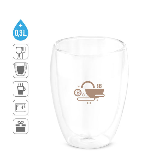 MACHIATO CUP. Copo de vidro borossilicato 350 mL