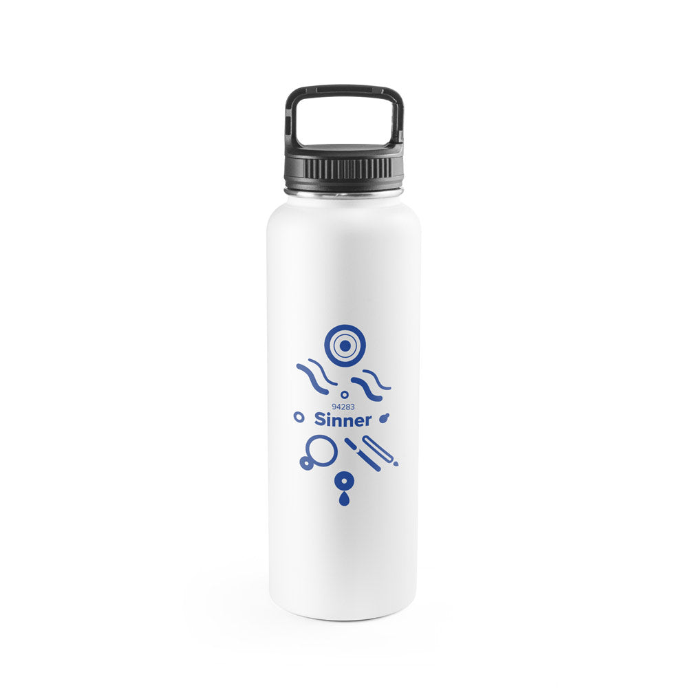 SINNER. Garrafa em 90% de aço inoxidável reciclado de grande capacidade até 1200 mL