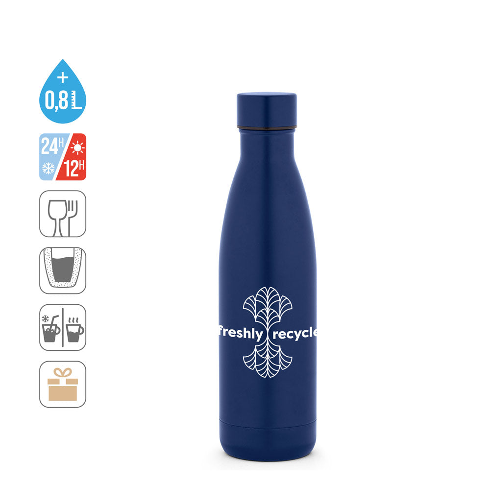 RE-BUFFON L. Garrafa térmica em 90% aço inoxidável reciclado 810 mL