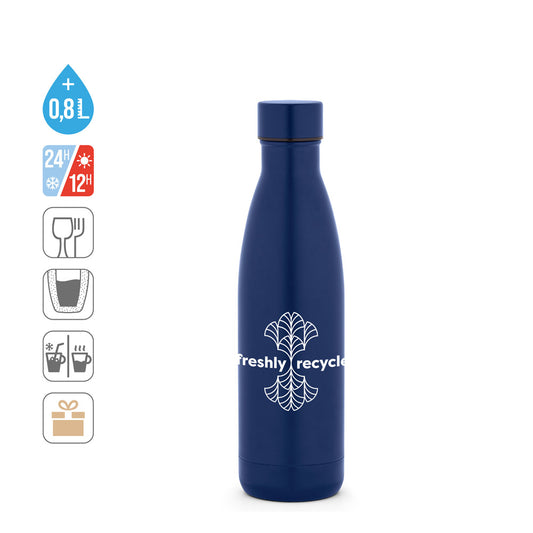 RE-BUFFON L. Garrafa térmica em 90% aço inoxidável reciclado 810 mL