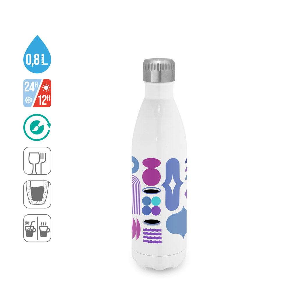 AMORTI L. Garrafa para sublimação em aço inoxidável 800 mL