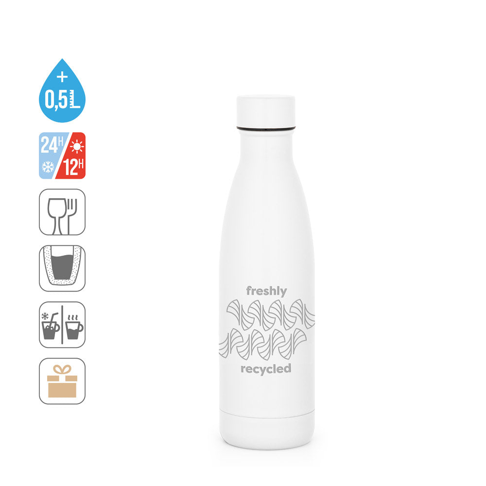 RE-BUFFON M. Garrafa térmica em 90% de aço inoxidável reciclado 520 mL