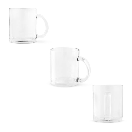 CARMO. Caneca de vidro para sublimação 350 mL