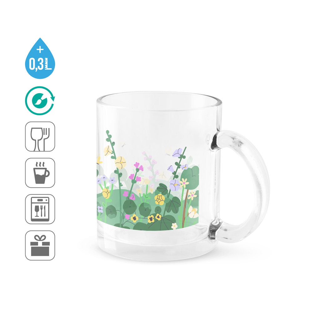 CARMO. Caneca de vidro para sublimação 350 mL