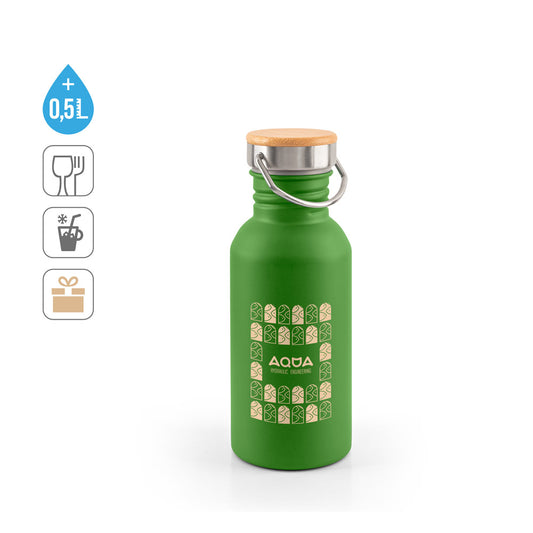 EWING. Garrafa em aço inoxidável (90% reciclado) com parede simples