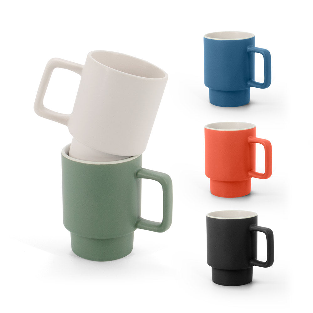 KUERTEN. Caneca de cerâmica com acabamento mate 330 mL