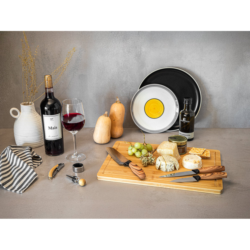 BAHARAT. Conjunto de 3 facas de cozinha com lâmina em aço inoxidável e cabo ergonómico