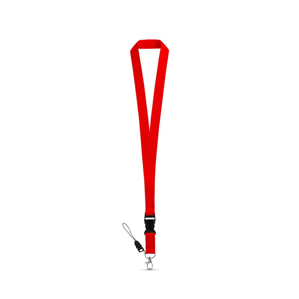 ANQUETIL. Lanyard em poliéster com mosquetão em metal