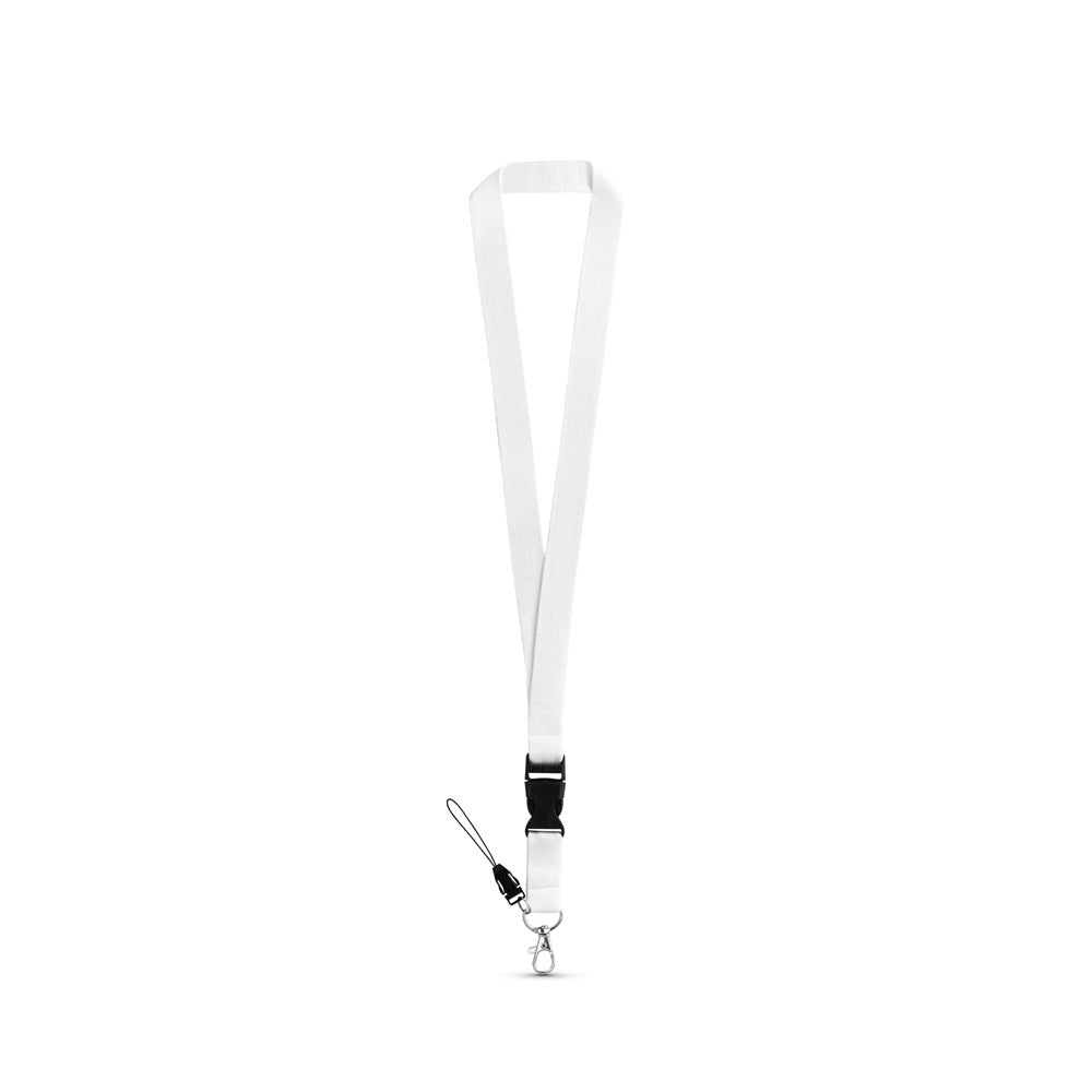 ANQUETIL. Lanyard em poliéster com mosquetão em metal