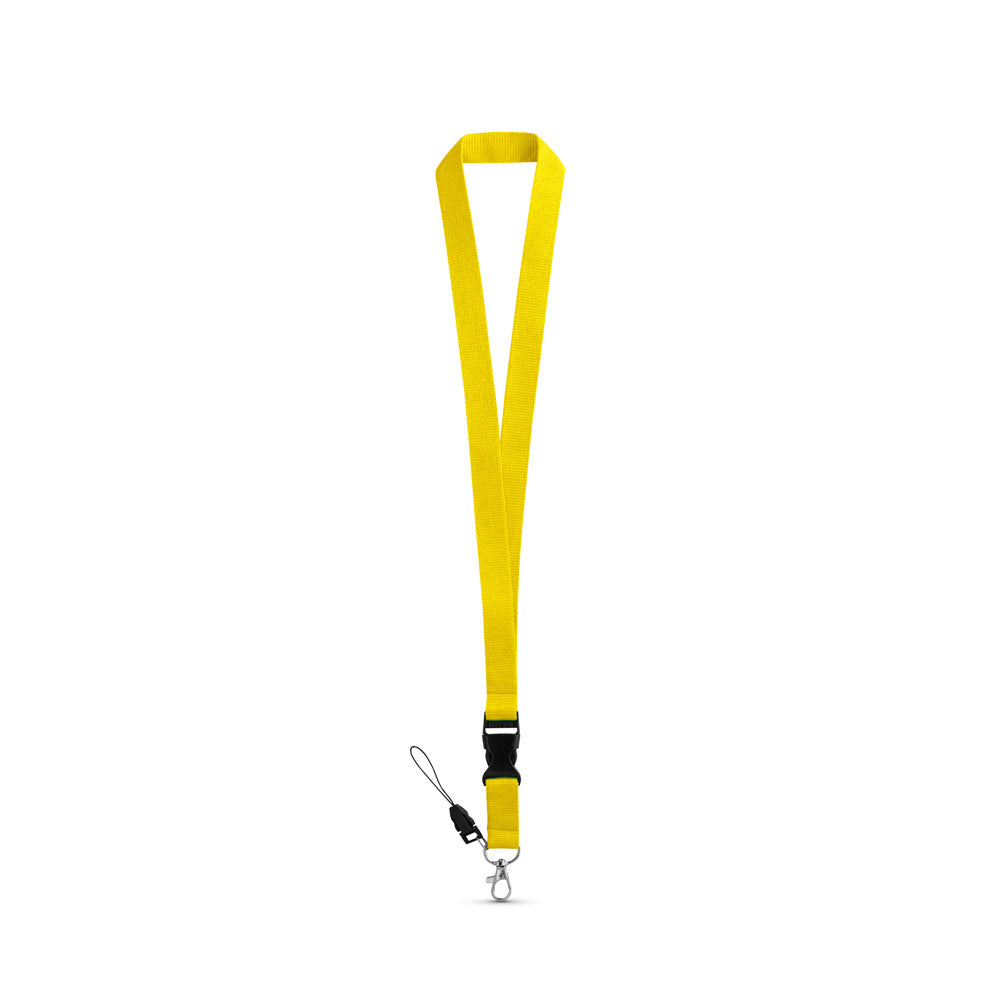 ANQUETIL. Lanyard em poliéster com mosquetão em metal