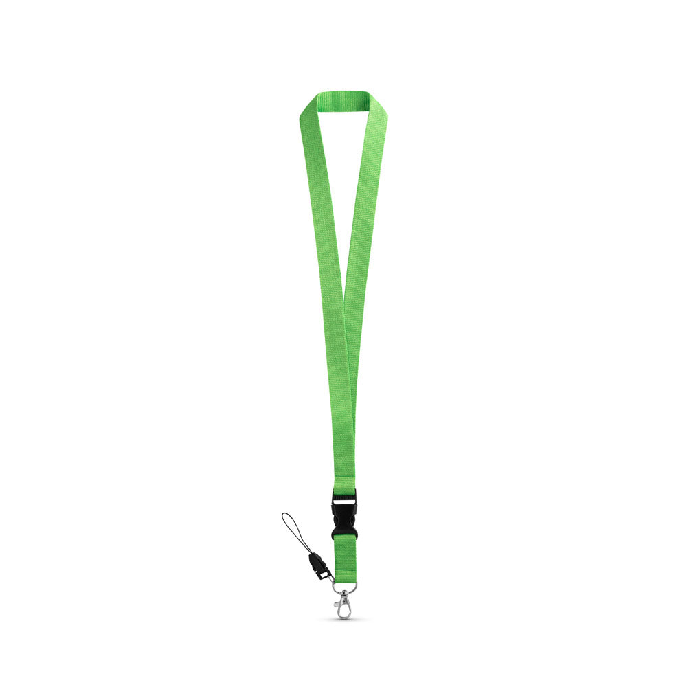ANQUETIL. Lanyard em poliéster com mosquetão em metal