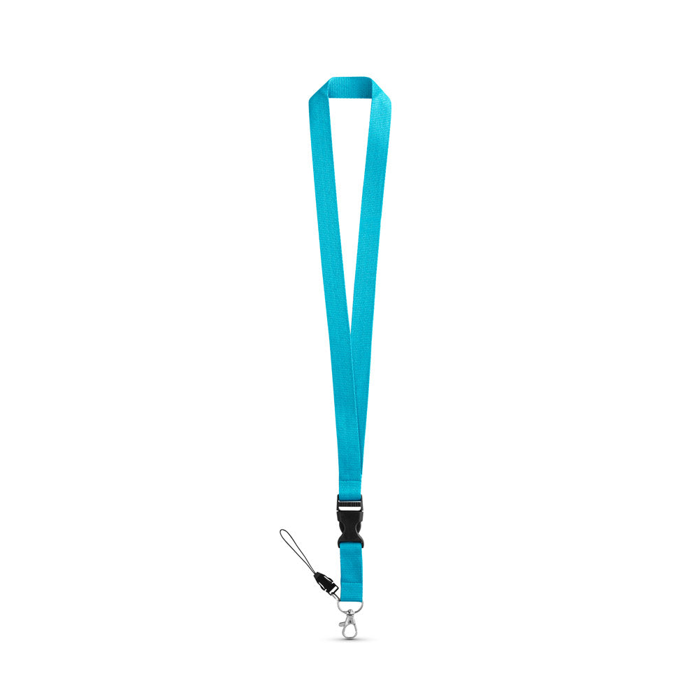 ANQUETIL. Lanyard em poliéster com mosquetão em metal