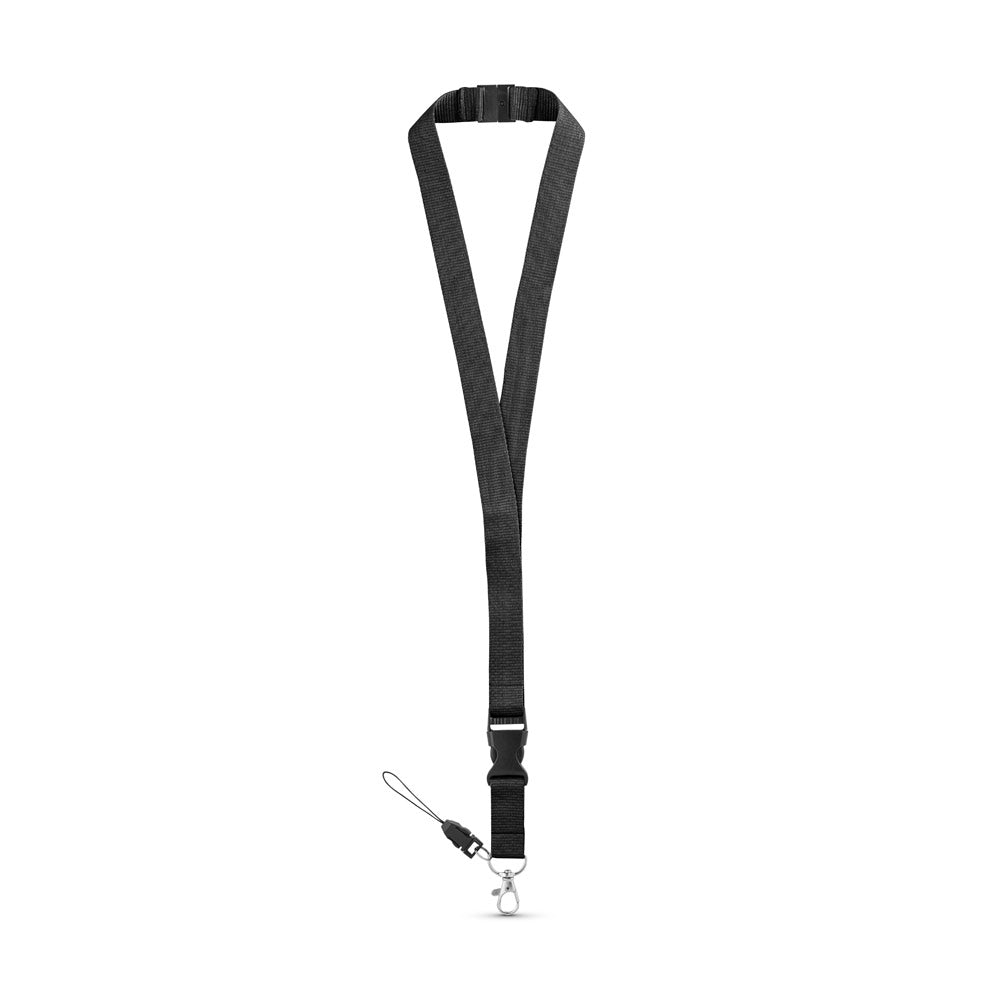 MURRAY. Lanyard em poliéster com mosquetão em metal
