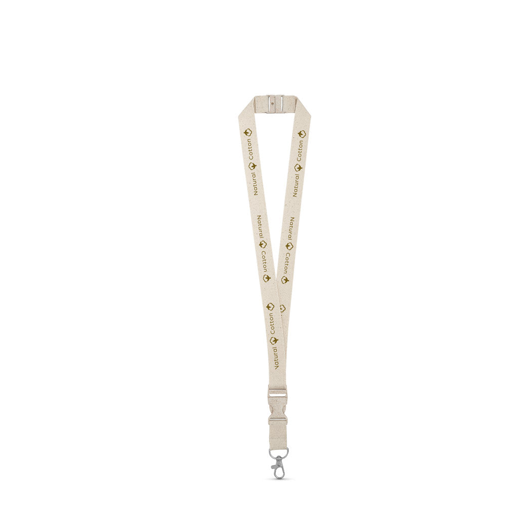 BALLINA. Lanyard 100% algodão com mosquetão em metal
