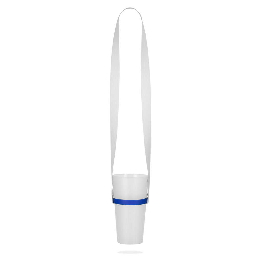 BOLTON. Lanyard para sublimação em poliéster com cup holder em silicone