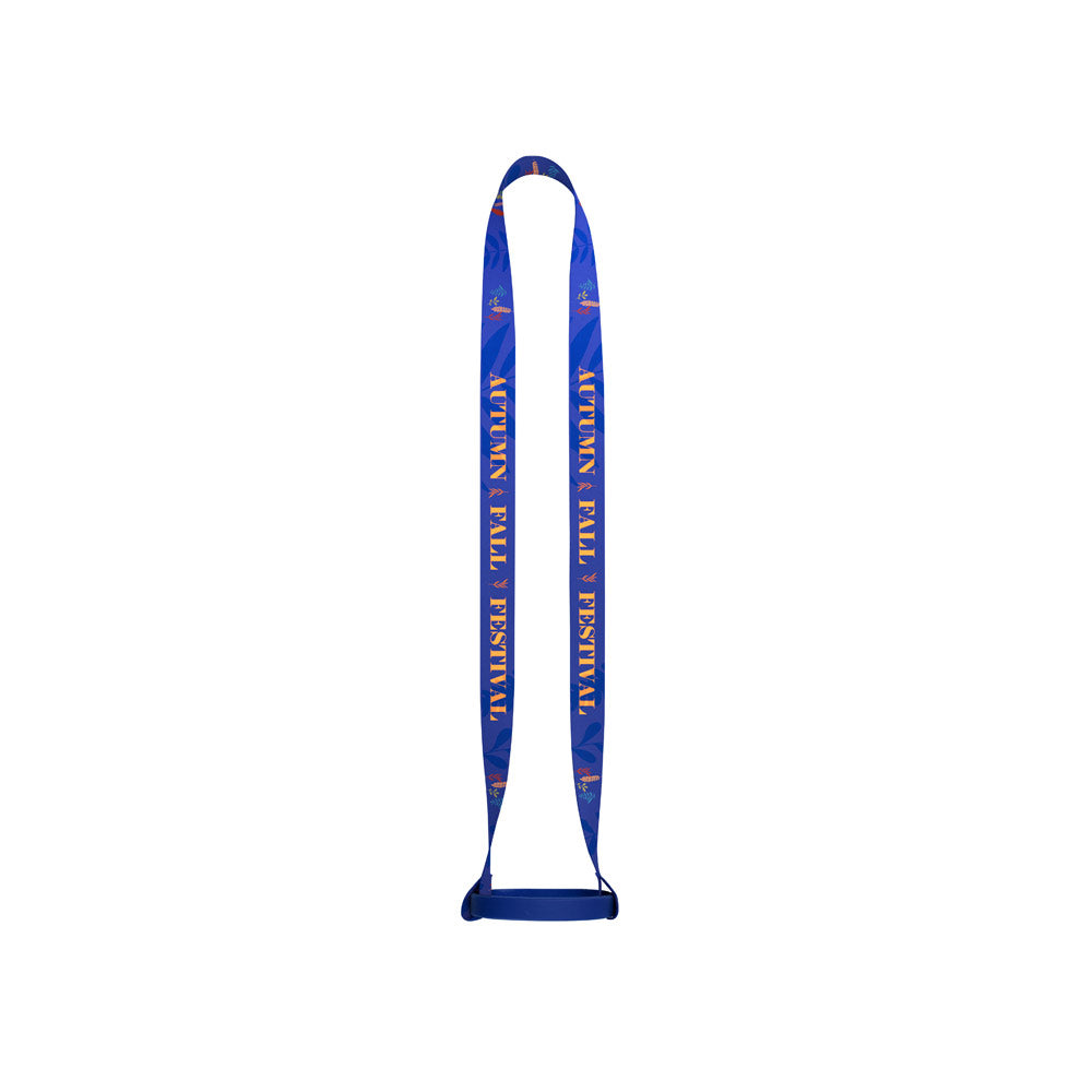 BOLTON. Lanyard para sublimação em poliéster com cup holder em silicone