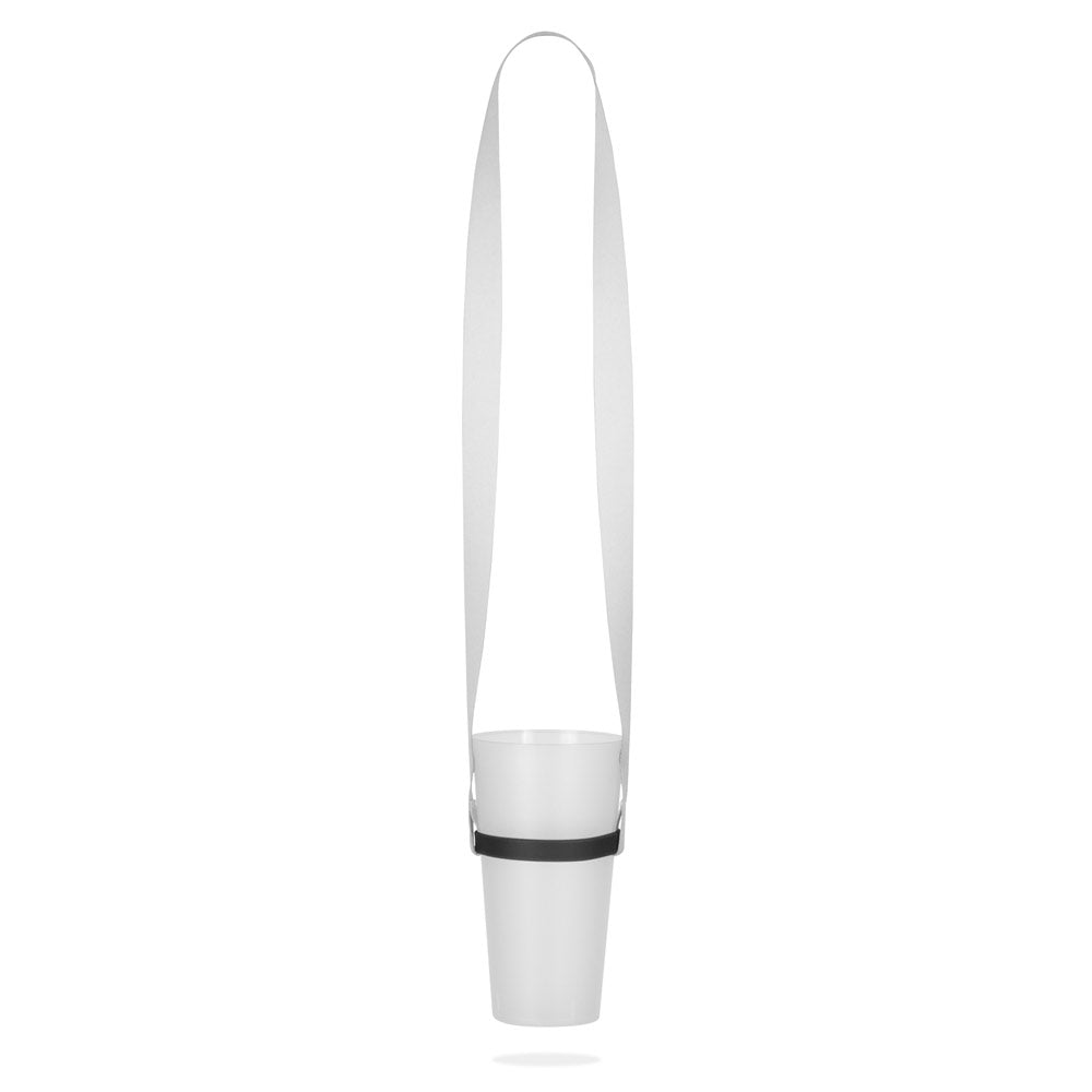 ROTHERHAM. Lanyard para sublimação em poliéster reciclado (100% rPET) com porta copos em silicone