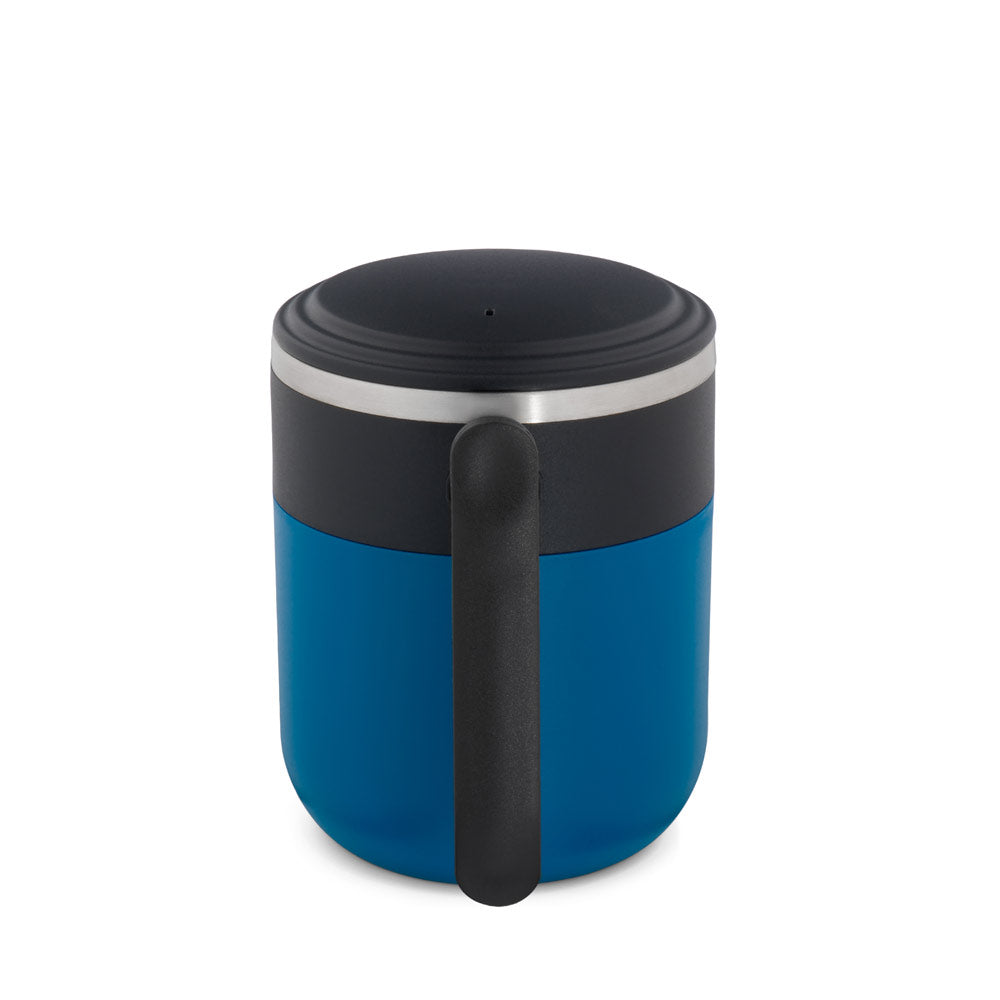 MALDINI. Caneca de viagem com parede interior em aço inoxidável e acabamento mate 400 mL