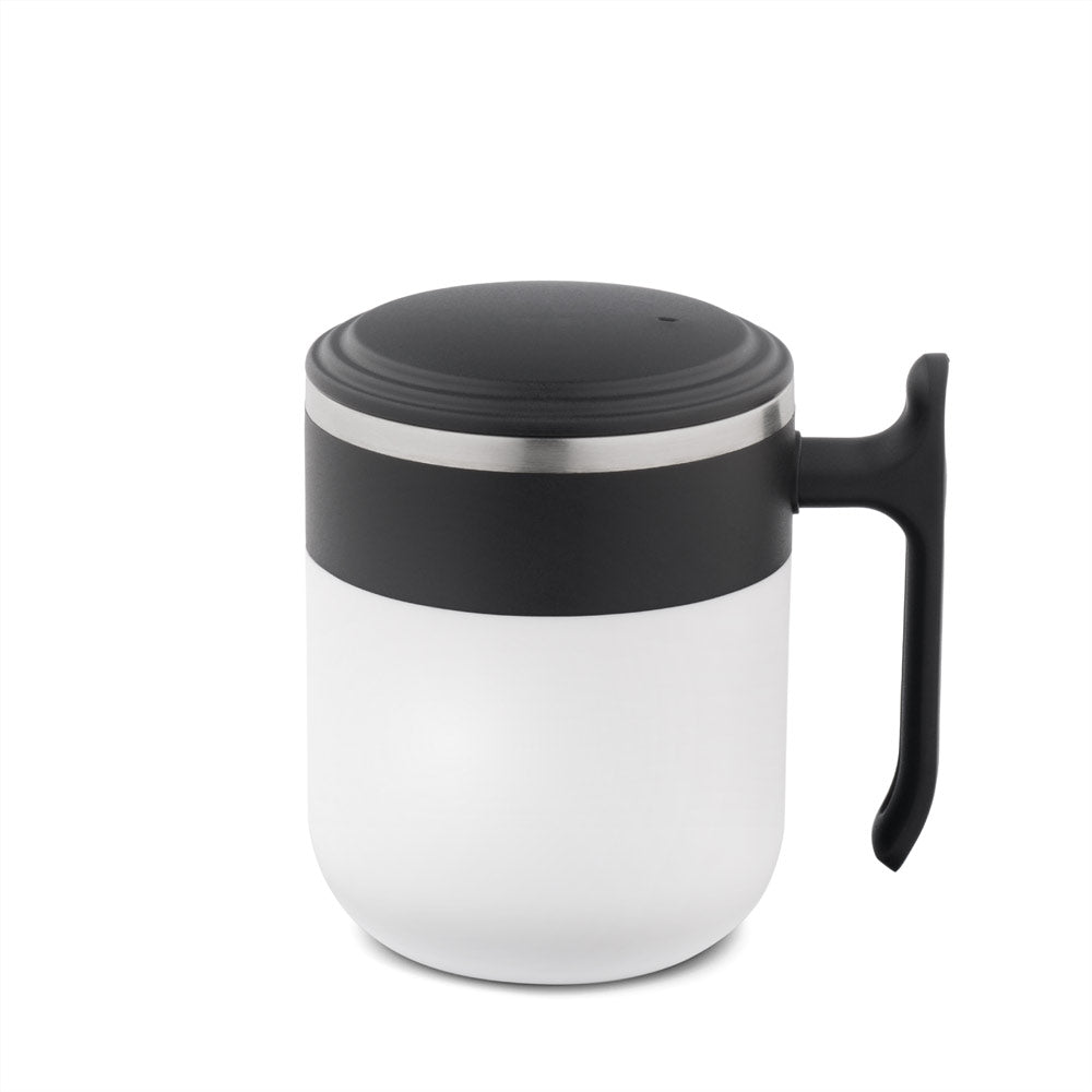 MALDINI. Caneca de viagem com parede interior em aço inoxidável e acabamento mate 400 mL