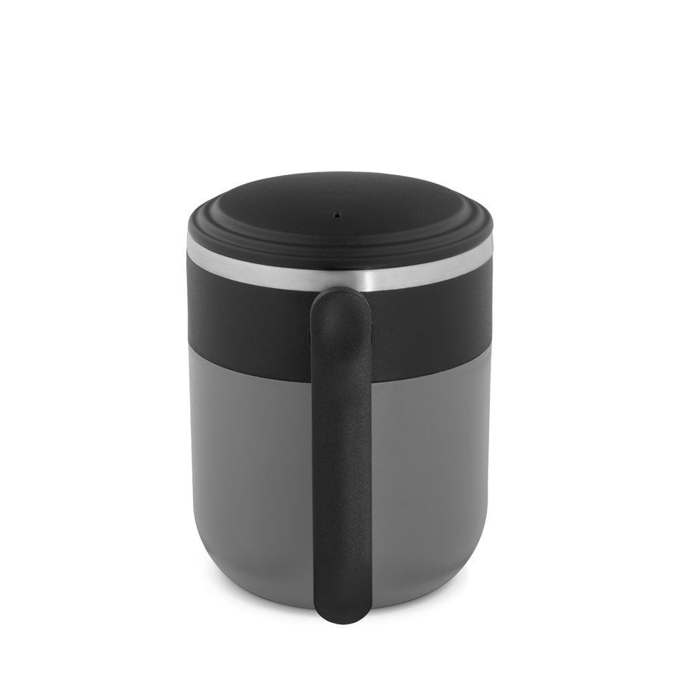 MALDINI. Caneca de viagem com parede interior em aço inoxidável e acabamento mate 400 mL