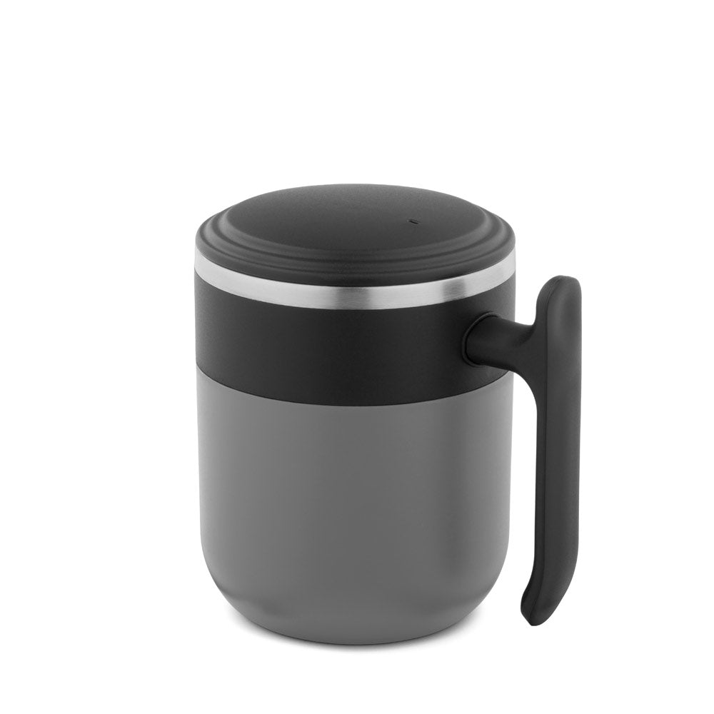 MALDINI. Caneca de viagem com parede interior em aço inoxidável e acabamento mate 400 mL