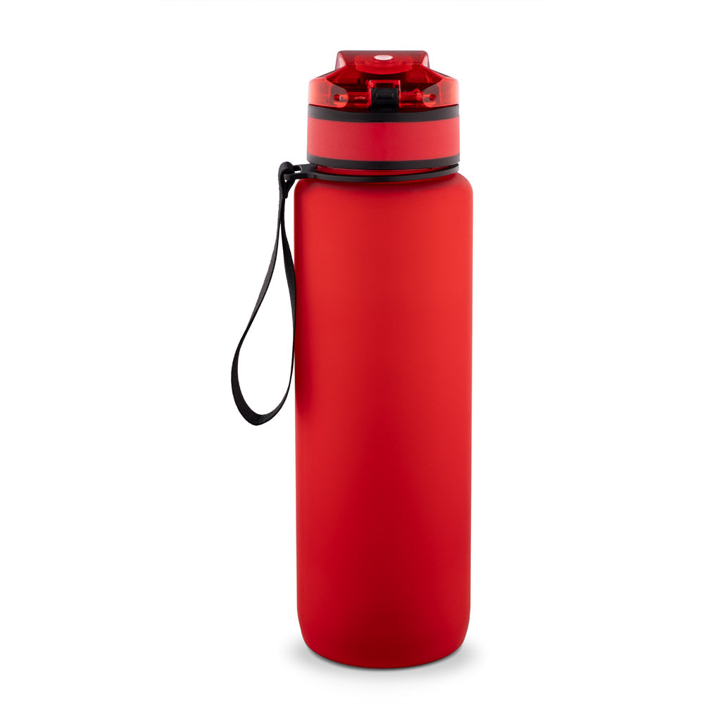 ERIKSSON. Garrafa em PET reciclado (100% rPET), com frases motivacionais e horas indicadas para te incentivar a beber água e manteres-te hidratado durante o dia
